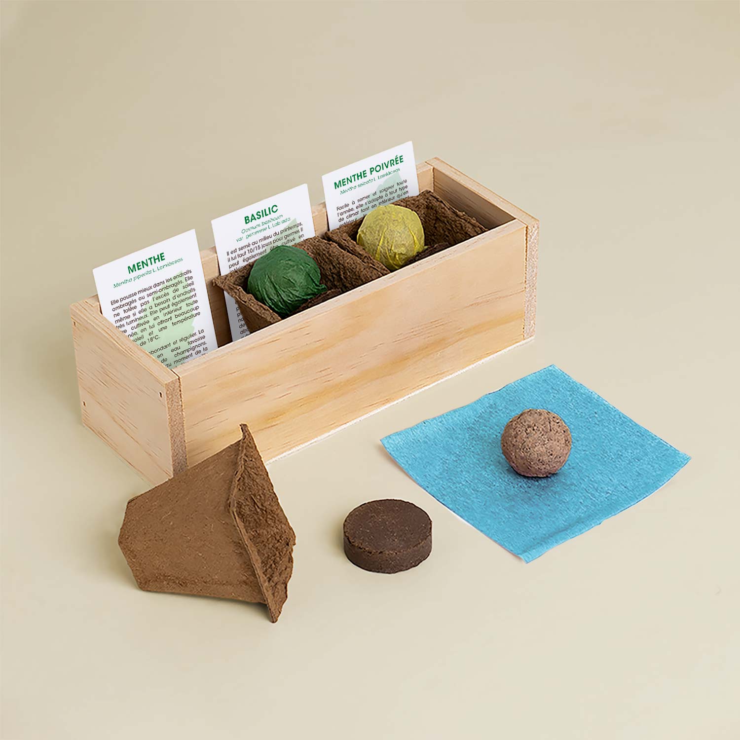 Kit d’Auto-culture Mojito (persil, basilic et coriandre)