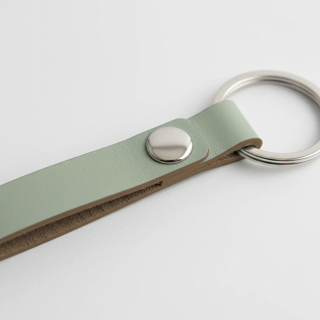 Porte-clés en cuir recyclé - Vert Nil