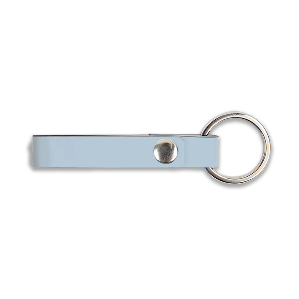 Porte-clés en cuir recyclé - Bleu Ciel