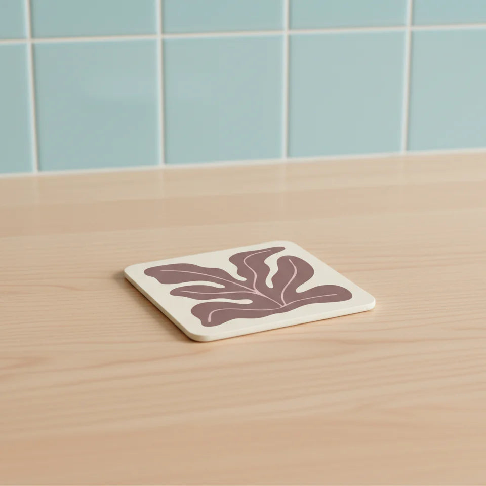 Dessous de verre x 1 - Algues - Violet