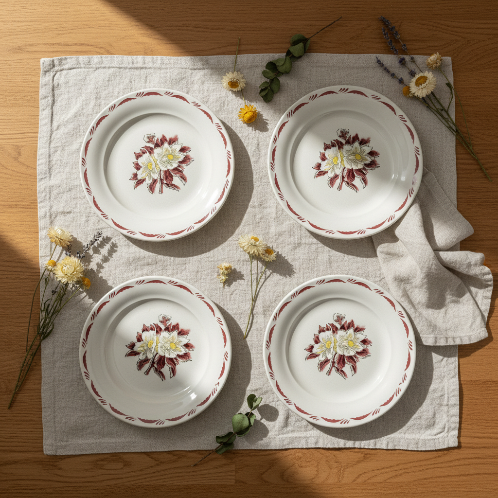 Assiettes Ginette vue du dessus