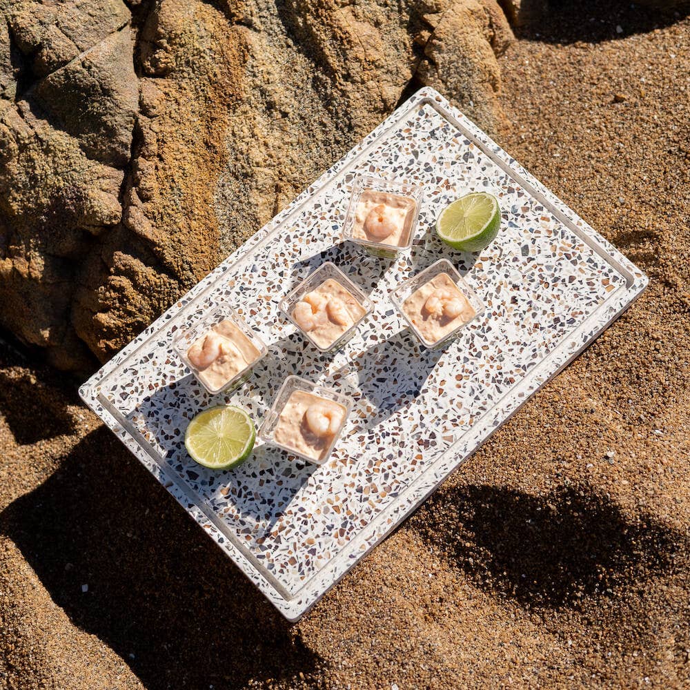 Plateau de présentation en coquillages recyclés