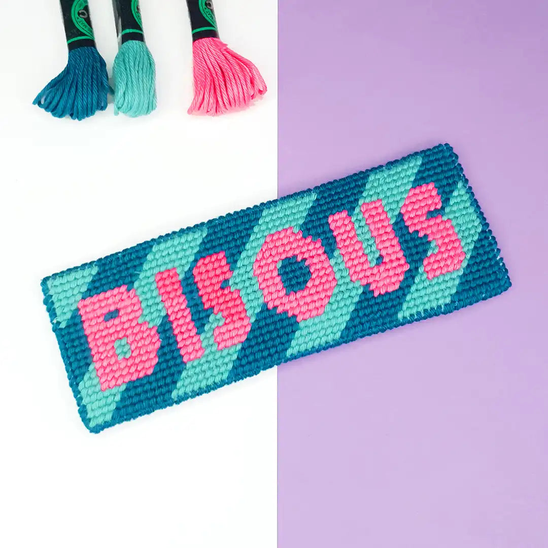 Kit Canevas marque-page - Bisous