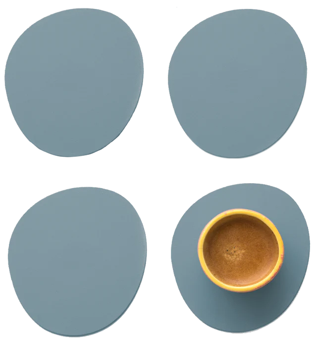 Dessous de verre x 4 Bleu Tempête