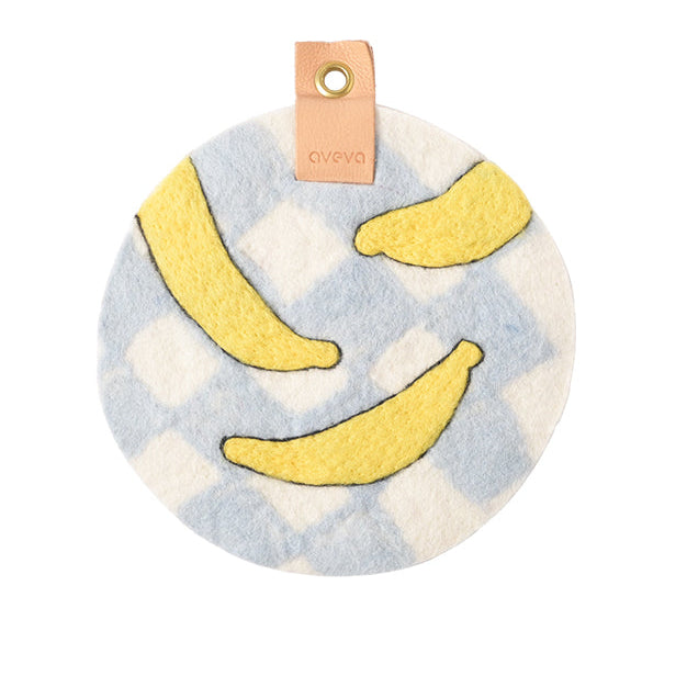 Dessous de plat en laine, ART, bananas