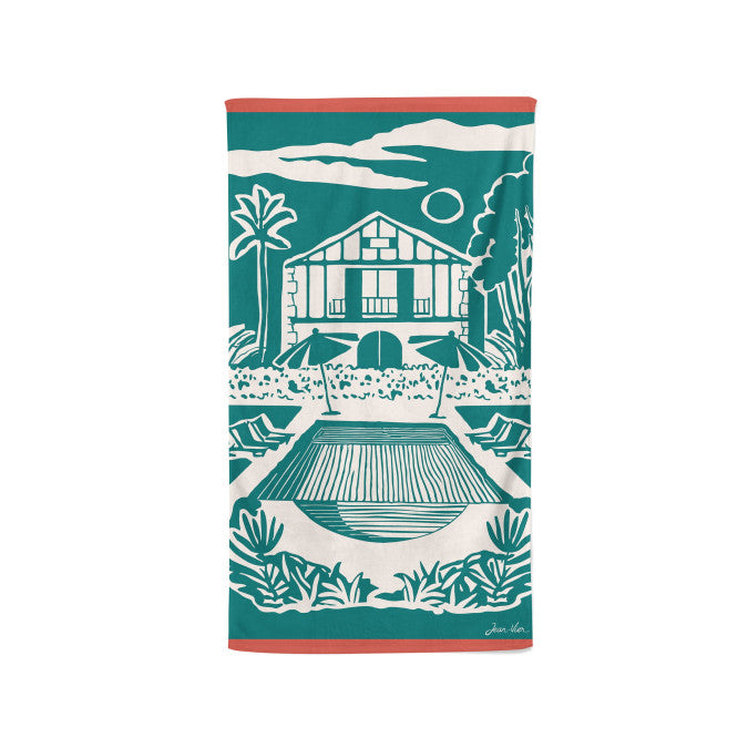 Drap de plage 180 x 100cm - Etxola Vert Pin