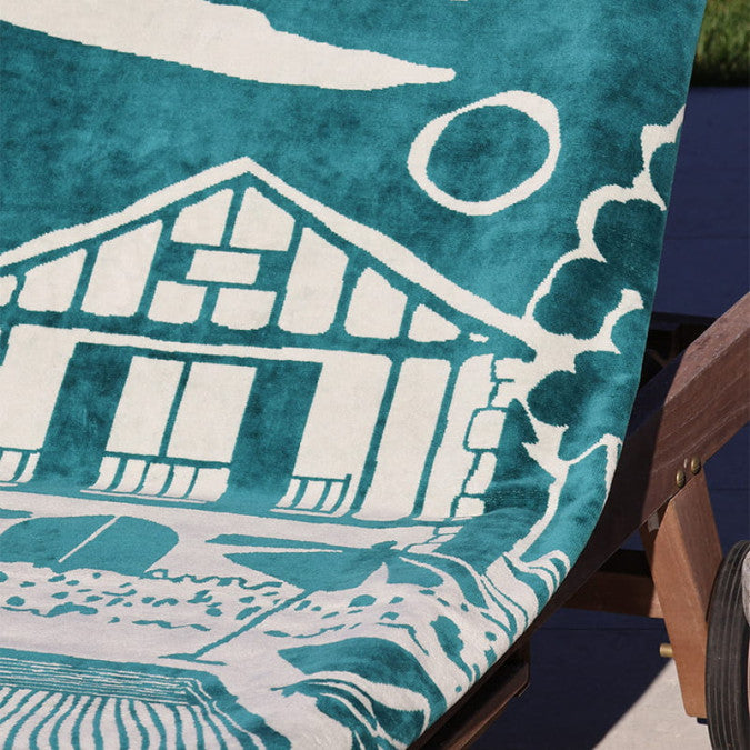 Drap de plage 180 x 100cm - Etxola Vert Pin