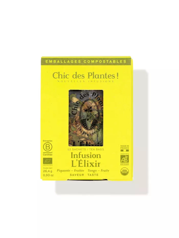 Infusion bio élixir - Énergisante - Gingembre, Citron, Oranger Bigaradier