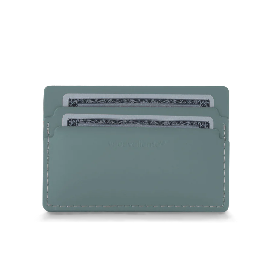 Porte-cartes en cuir recyclé - Eucalyptus