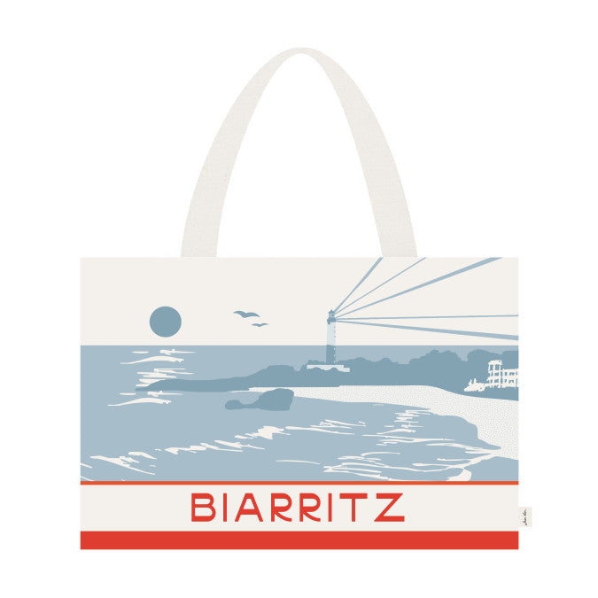 Sac Plage Shopping Grande Plage- Bleu Paon