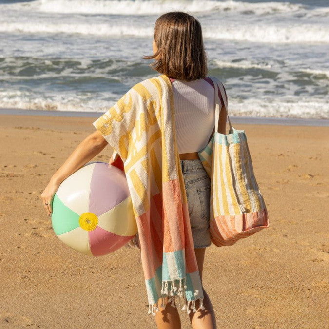 Sac Plage Shopping Granité- Multicolore